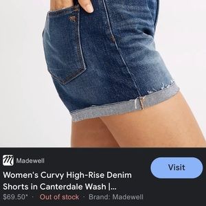 Madewell Curvy High Rise Denim Shorts